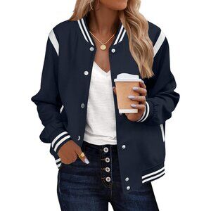Versatile Ladies Lightweight Bomber Jacket - Perfect for Fall & School Outfits